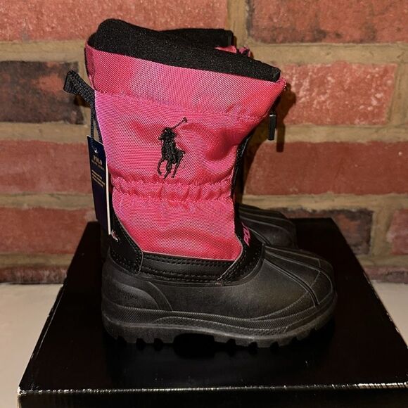 Polo Ralph Lauren hot pink bromlee zip up snow boots. Toddler size 7 - Picture 4 of 12
